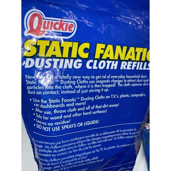 Quickie Static Fanatic Dusting Cloth‎ Refills (10 ct), x2 New. #0783 FITS MOST - Picture 4 of 4